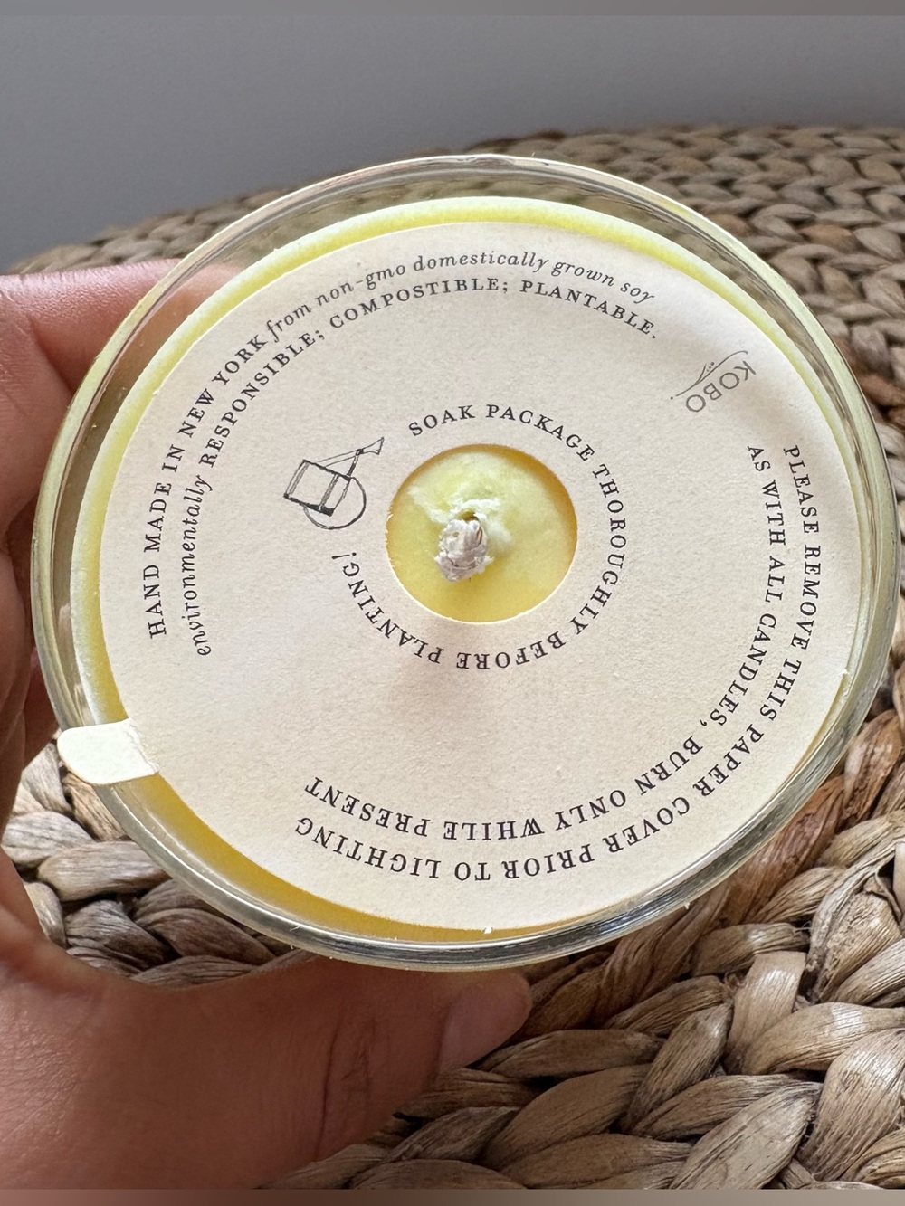 Kobo Siam Poppy Soy Candle Plantable Box - Picture 14 of 15